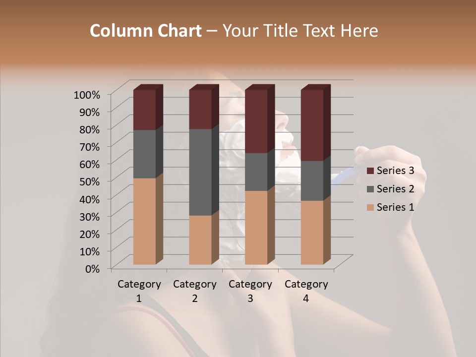 Woman Shave Mirror PowerPoint Template