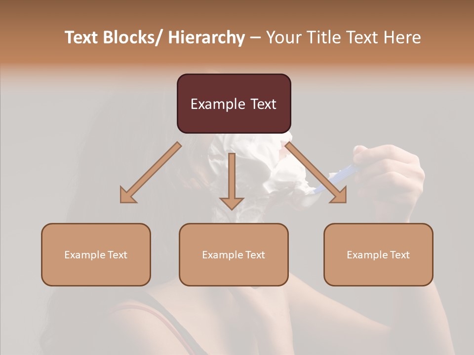 Woman Shave Mirror PowerPoint Template