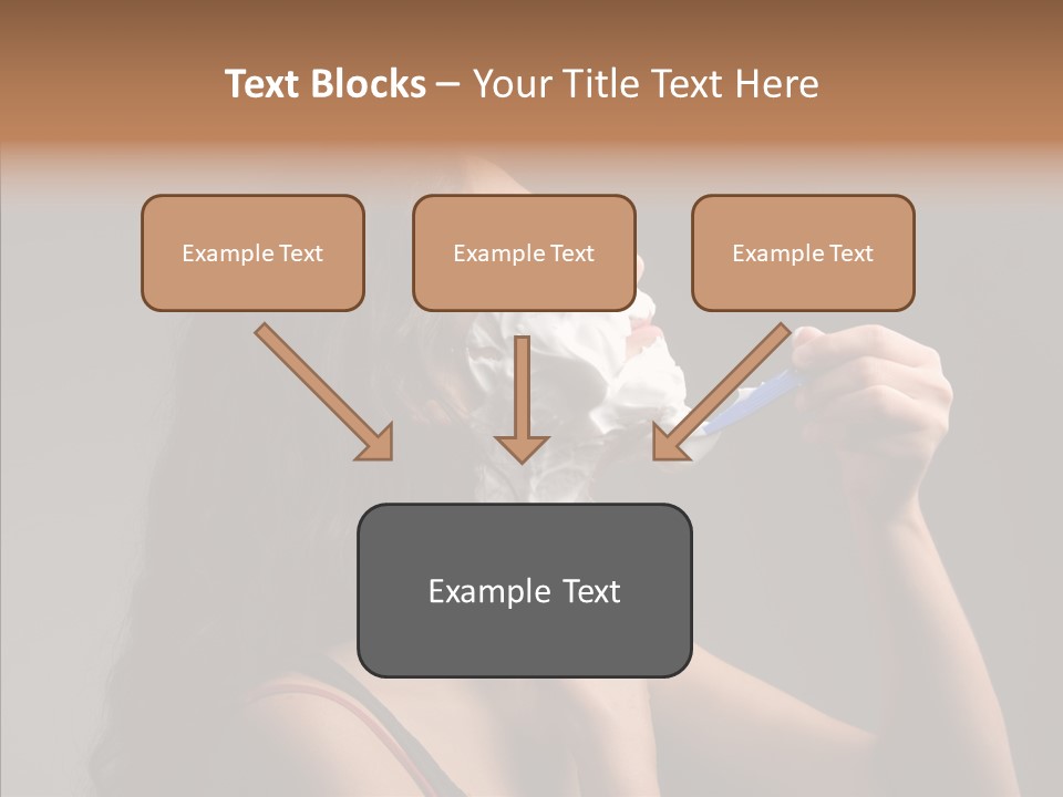 Woman Shave Mirror PowerPoint Template