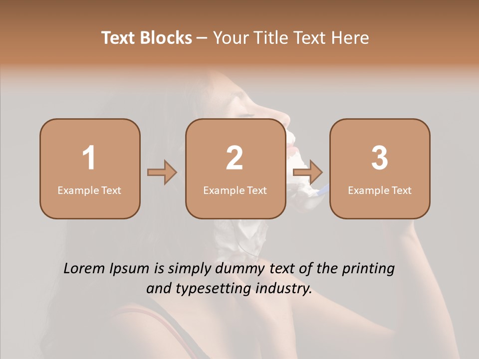 Woman Shave Mirror PowerPoint Template