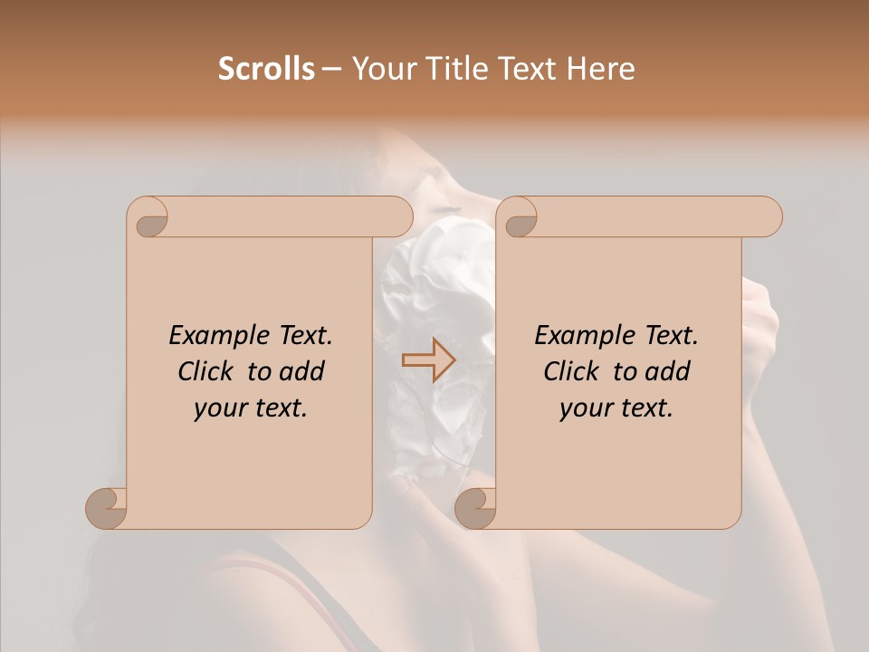 Woman Shave Mirror PowerPoint Template