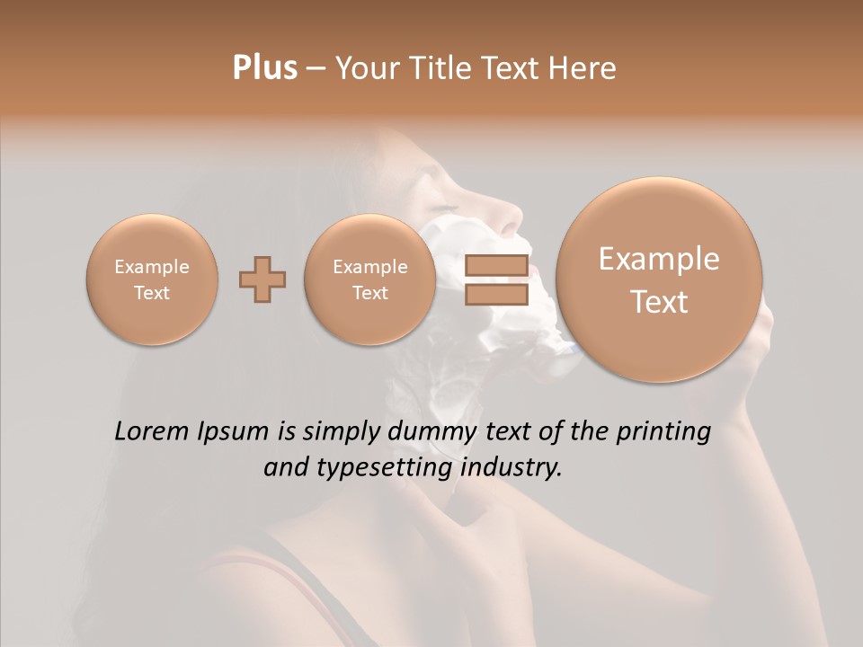 Woman Shave Mirror PowerPoint Template