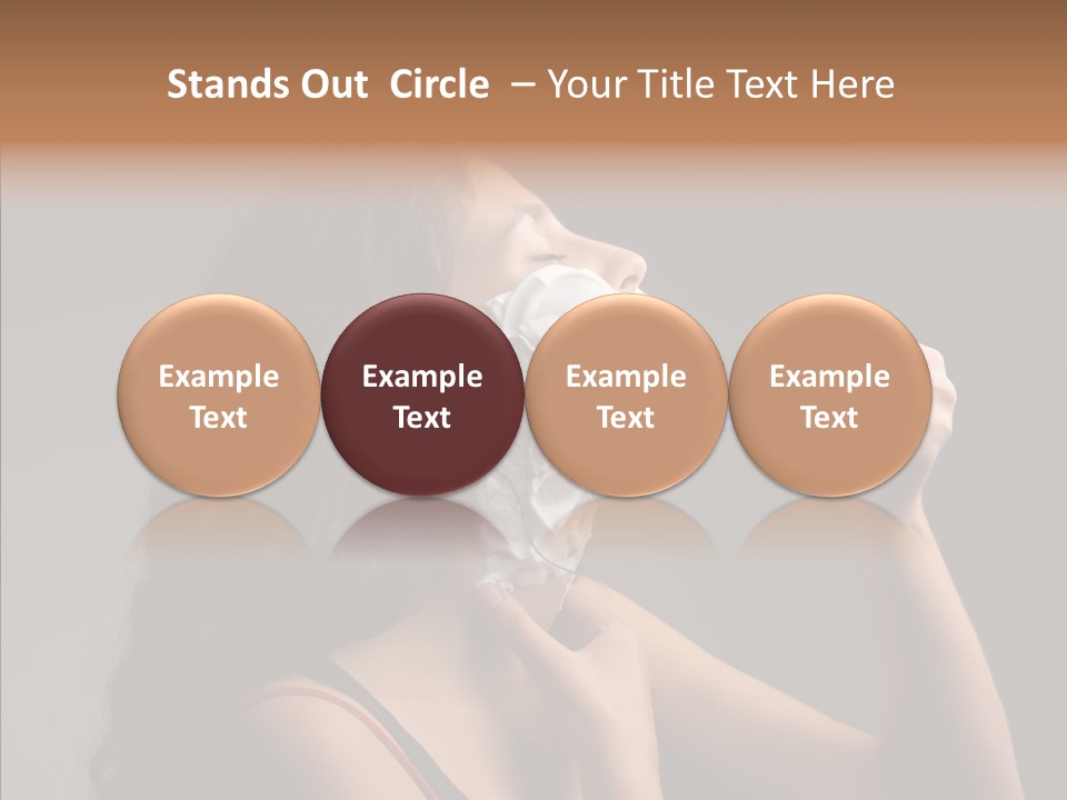 Woman Shave Mirror PowerPoint Template