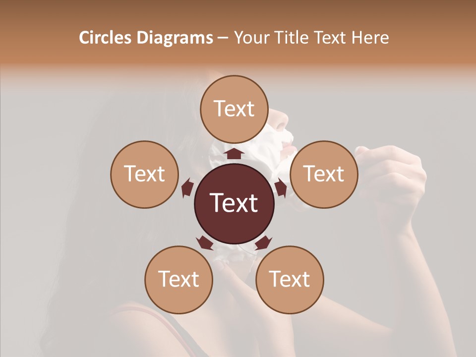 Woman Shave Mirror PowerPoint Template