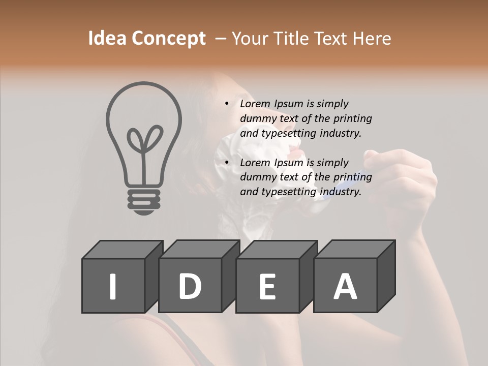 Woman Shave Mirror PowerPoint Template