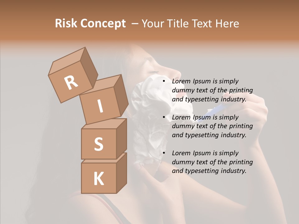 Woman Shave Mirror PowerPoint Template