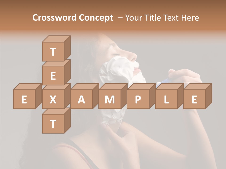 Woman Shave Mirror PowerPoint Template