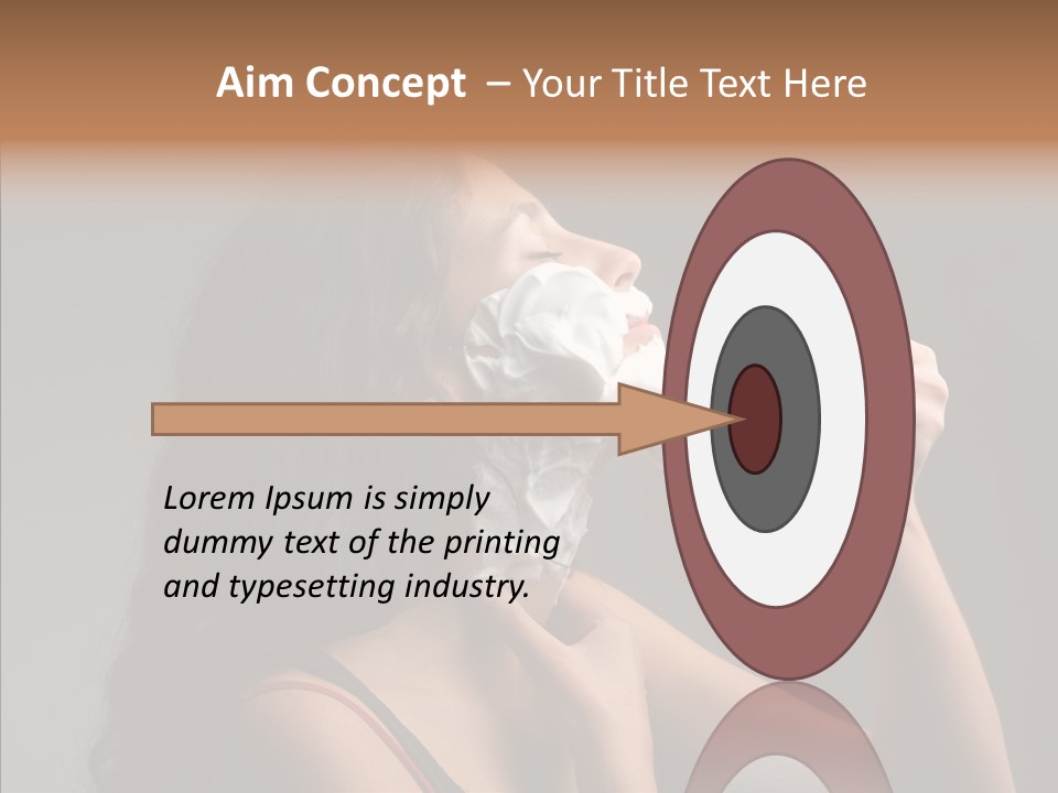 Woman Shave Mirror PowerPoint Template