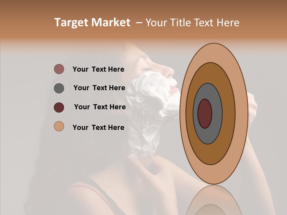 Woman Shave Mirror PowerPoint Template