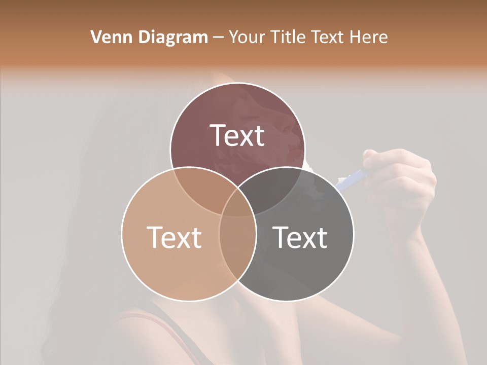 Woman Shave Mirror PowerPoint Template