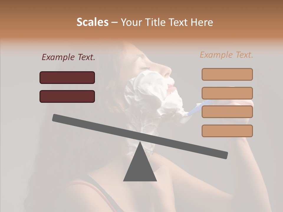 Woman Shave Mirror PowerPoint Template