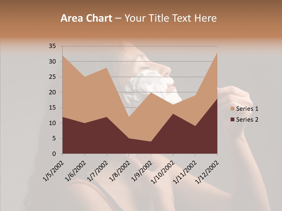 Woman Shave Mirror PowerPoint Template