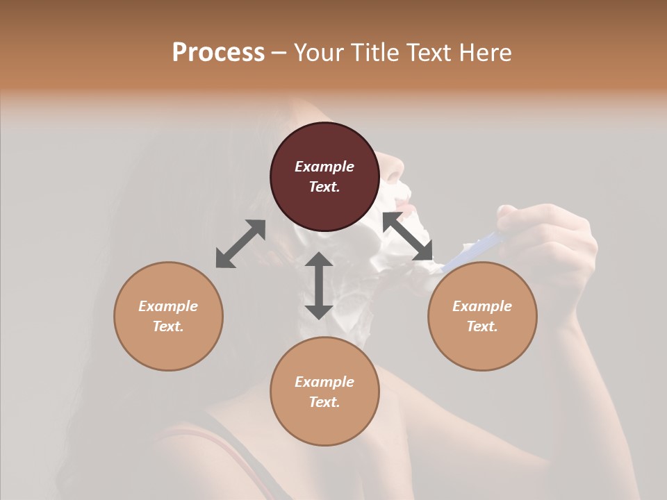 Woman Shave Mirror PowerPoint Template