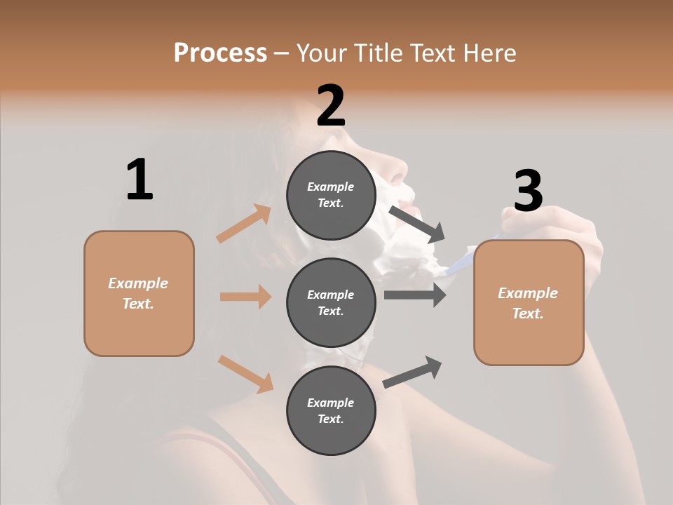 Woman Shave Mirror PowerPoint Template