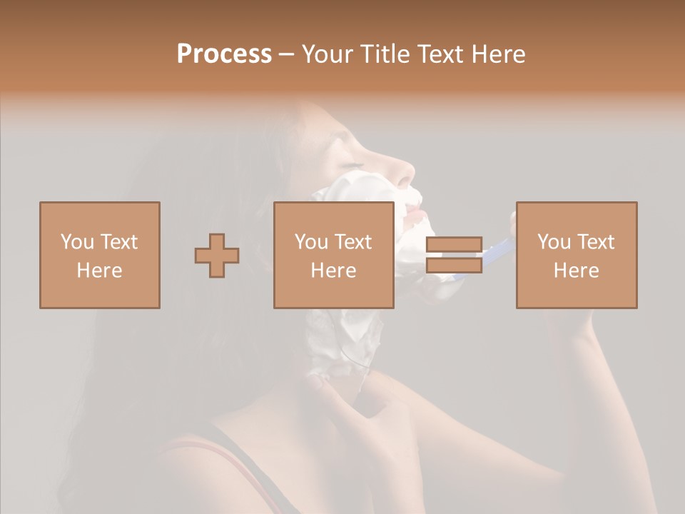 Woman Shave Mirror PowerPoint Template