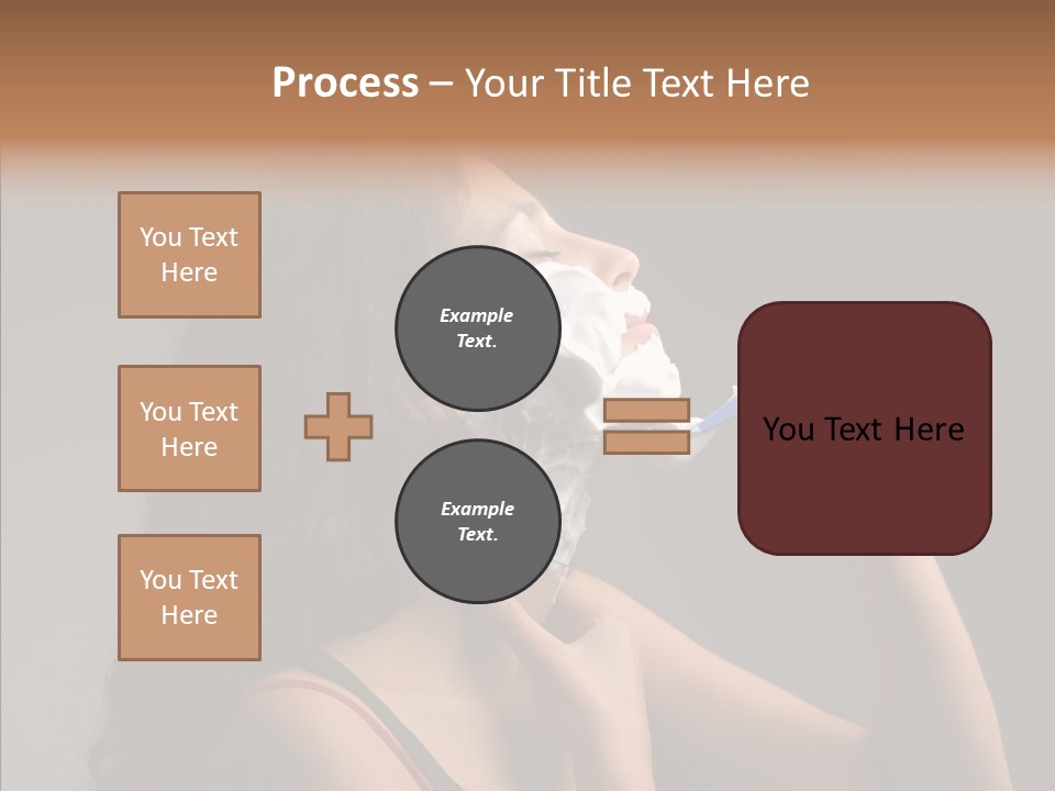 Woman Shave Mirror PowerPoint Template