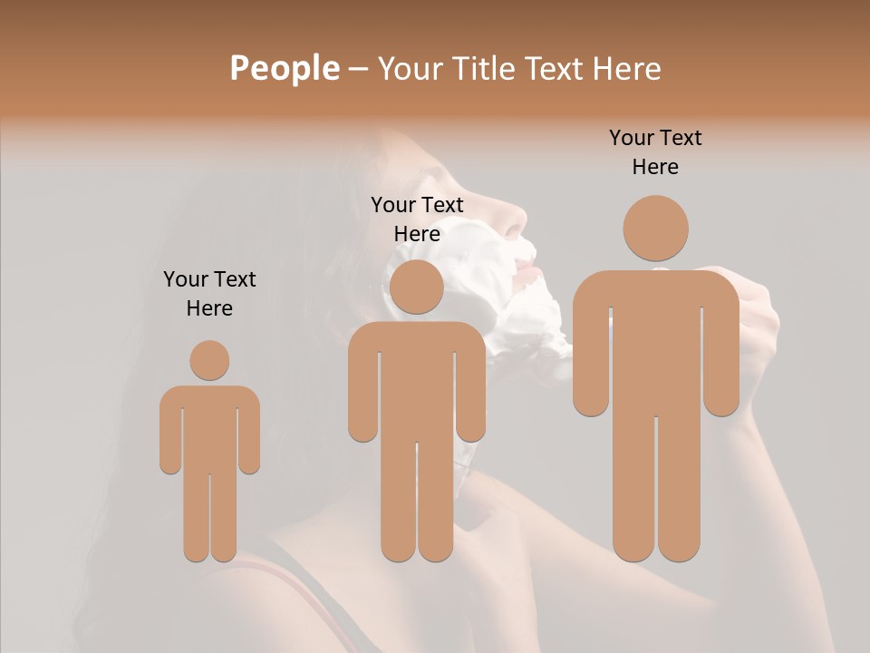 Woman Shave Mirror PowerPoint Template