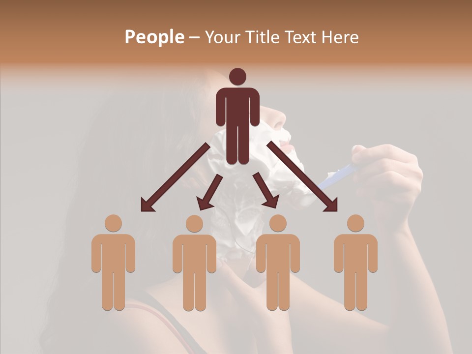 Woman Shave Mirror PowerPoint Template