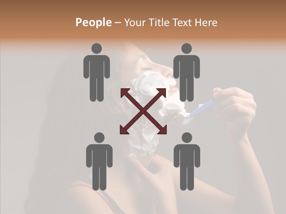 Woman Shave Mirror PowerPoint Template