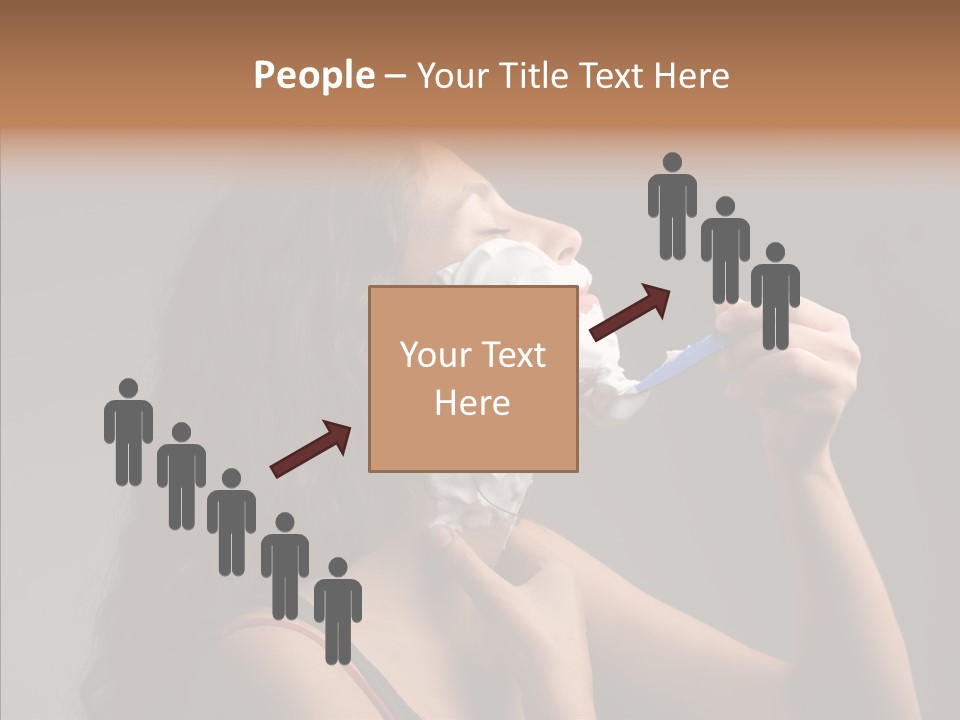 Woman Shave Mirror PowerPoint Template