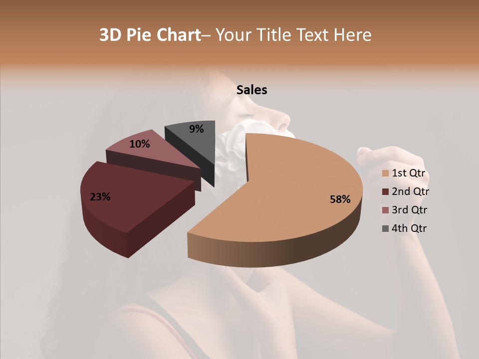 Woman Shave Mirror PowerPoint Template