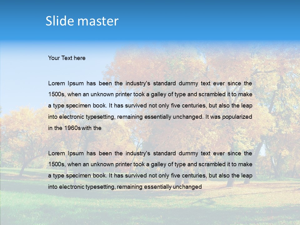 Stem Environment Trees PowerPoint Template