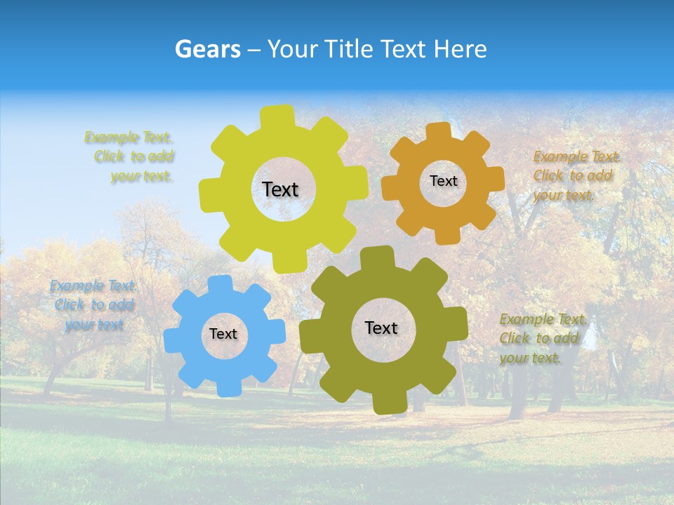 Stem Environment Trees PowerPoint Template