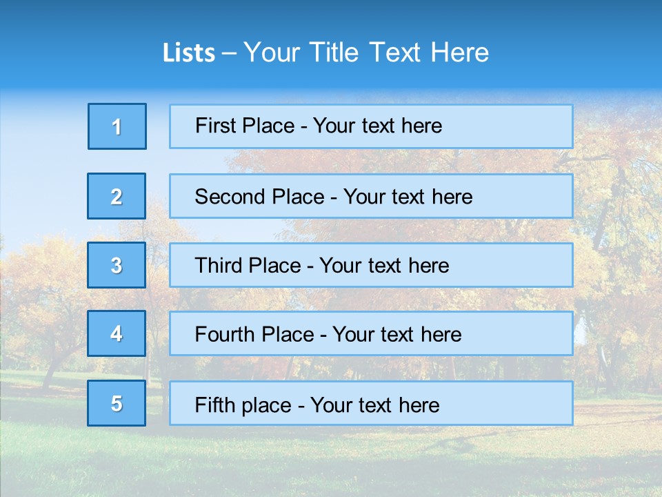 Stem Environment Trees PowerPoint Template