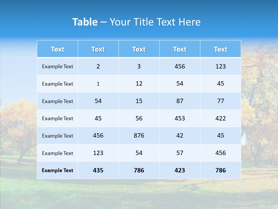 Stem Environment Trees PowerPoint Template