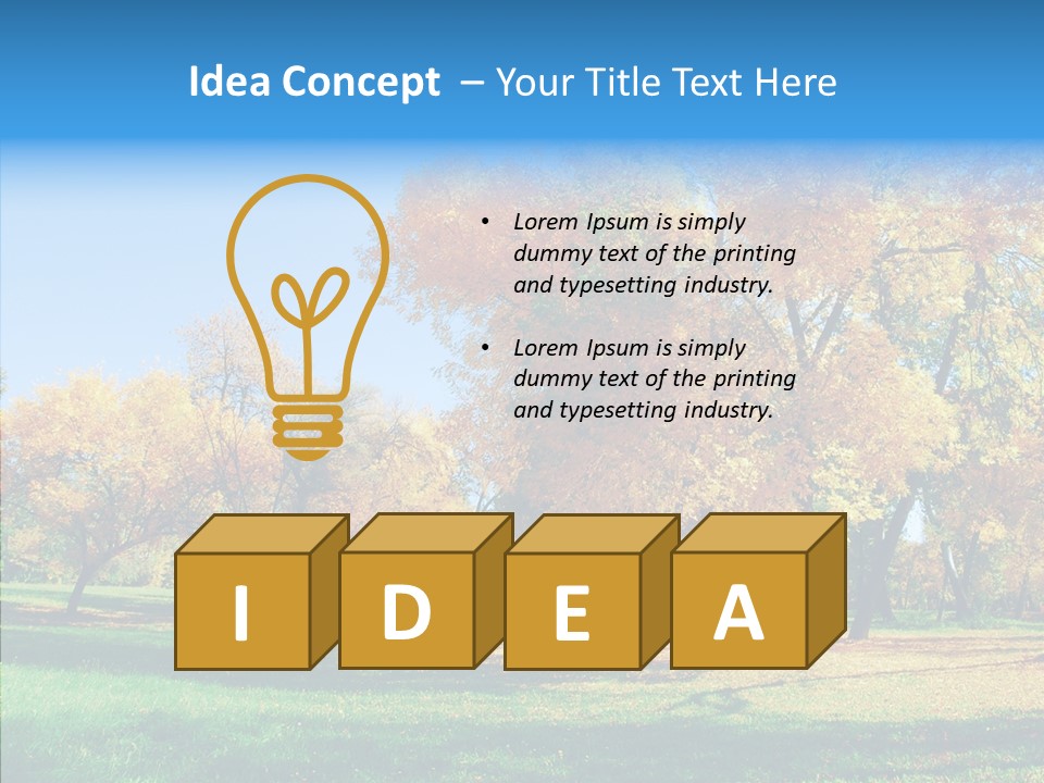 Stem Environment Trees PowerPoint Template