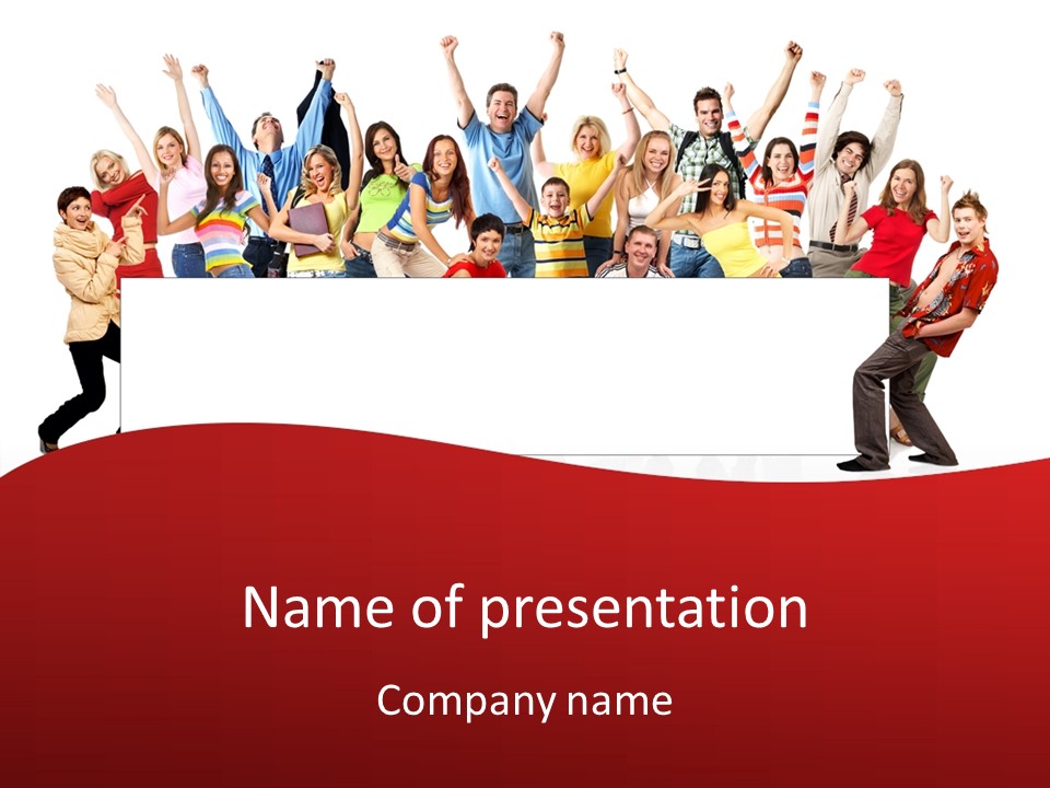 Crowd Euphoria Celebration PowerPoint Template