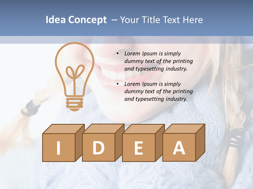 Headshot Fashion Isolated PowerPoint Template