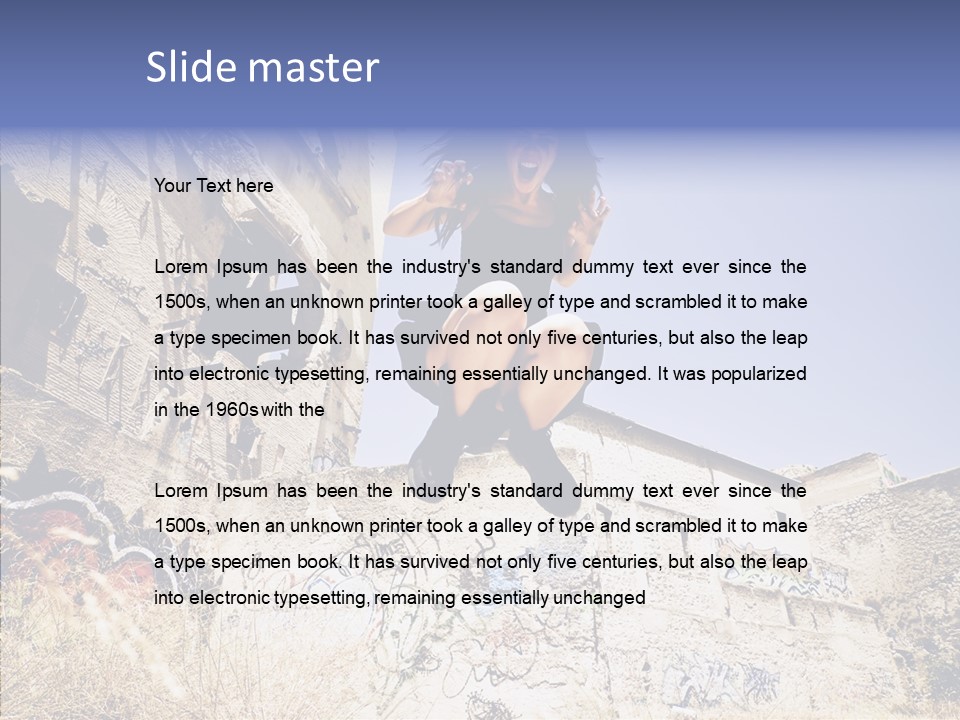 Caucasian Crying Emo PowerPoint Template
