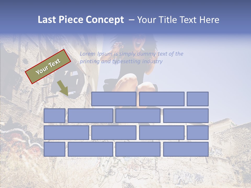Caucasian Crying Emo PowerPoint Template