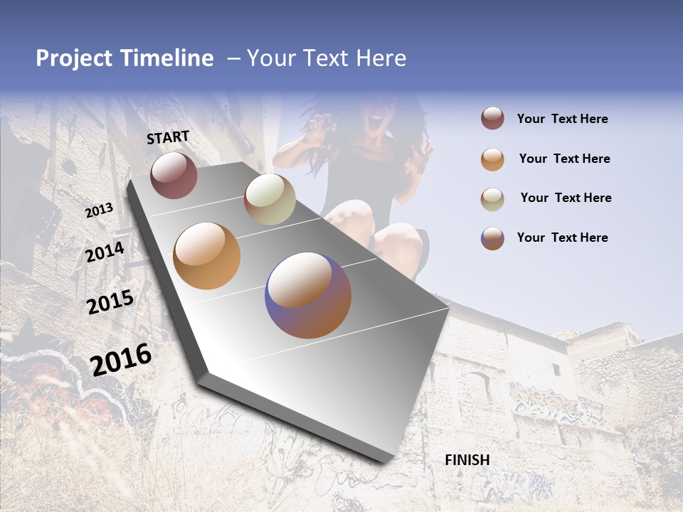 Caucasian Crying Emo PowerPoint Template
