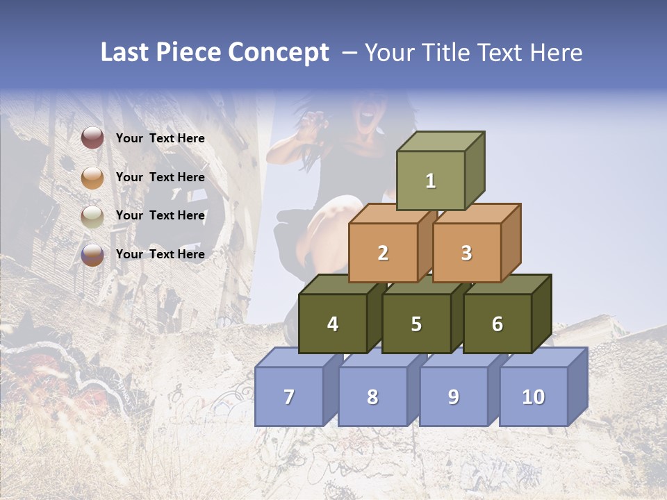 Caucasian Crying Emo PowerPoint Template