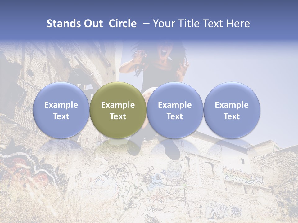 Caucasian Crying Emo PowerPoint Template