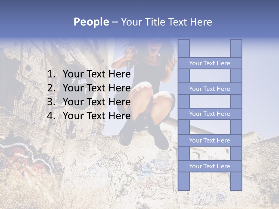 Caucasian Crying Emo PowerPoint Template