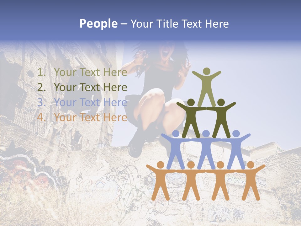 Caucasian Crying Emo PowerPoint Template
