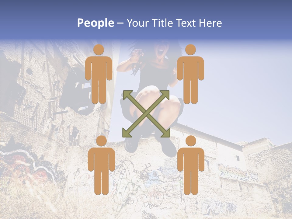 Caucasian Crying Emo PowerPoint Template