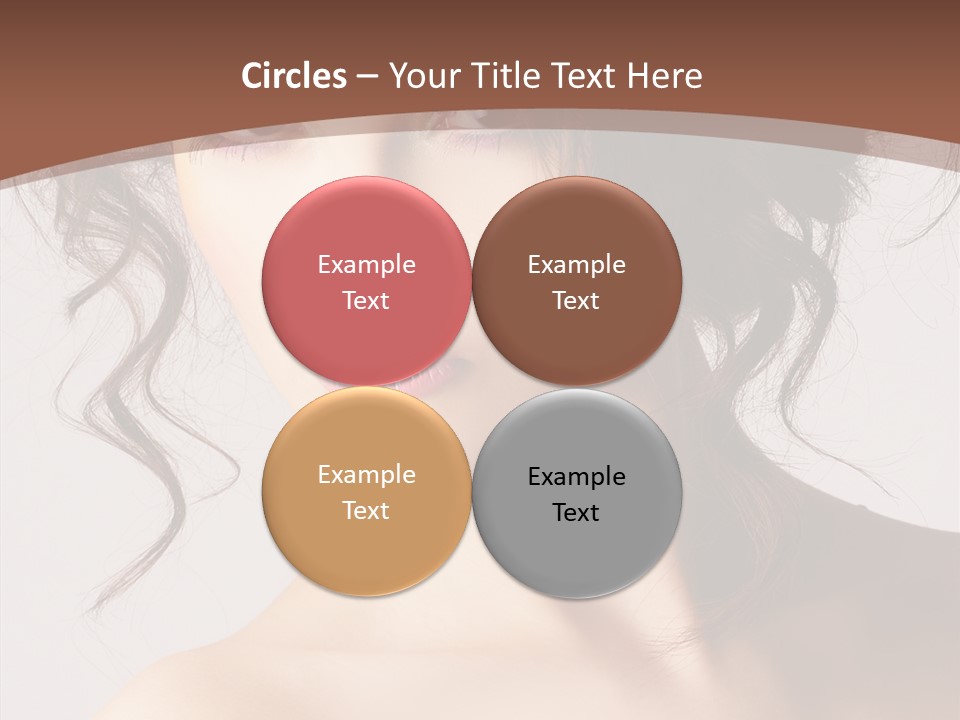 Hairstyle Brunette Full PowerPoint Template