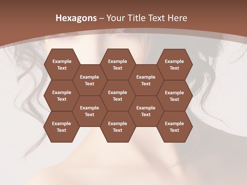 Hairstyle Brunette Full PowerPoint Template