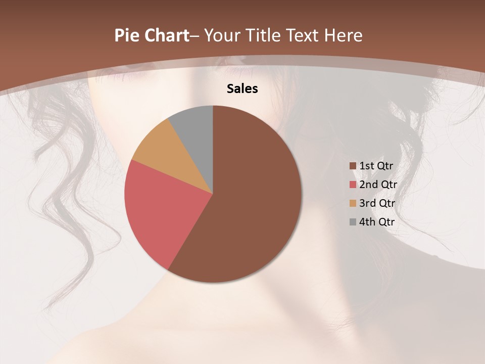 Hairstyle Brunette Full PowerPoint Template