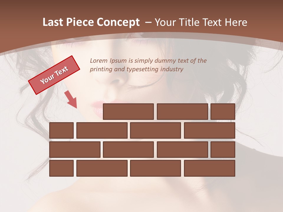 Hairstyle Brunette Full PowerPoint Template