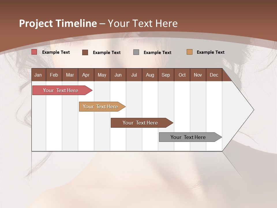 Hairstyle Brunette Full PowerPoint Template