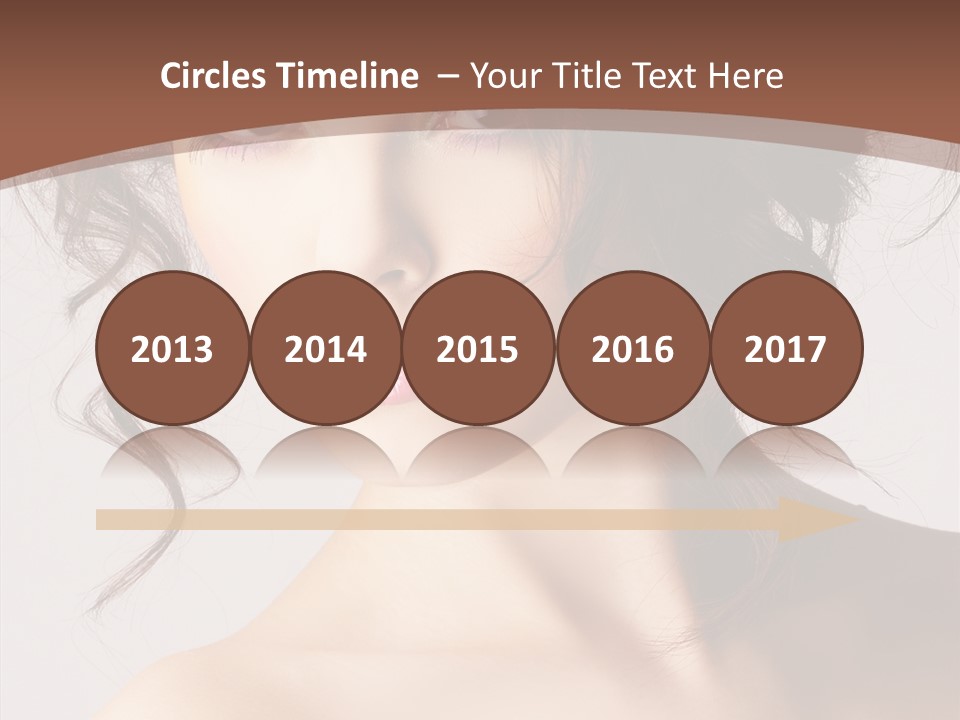 Hairstyle Brunette Full PowerPoint Template