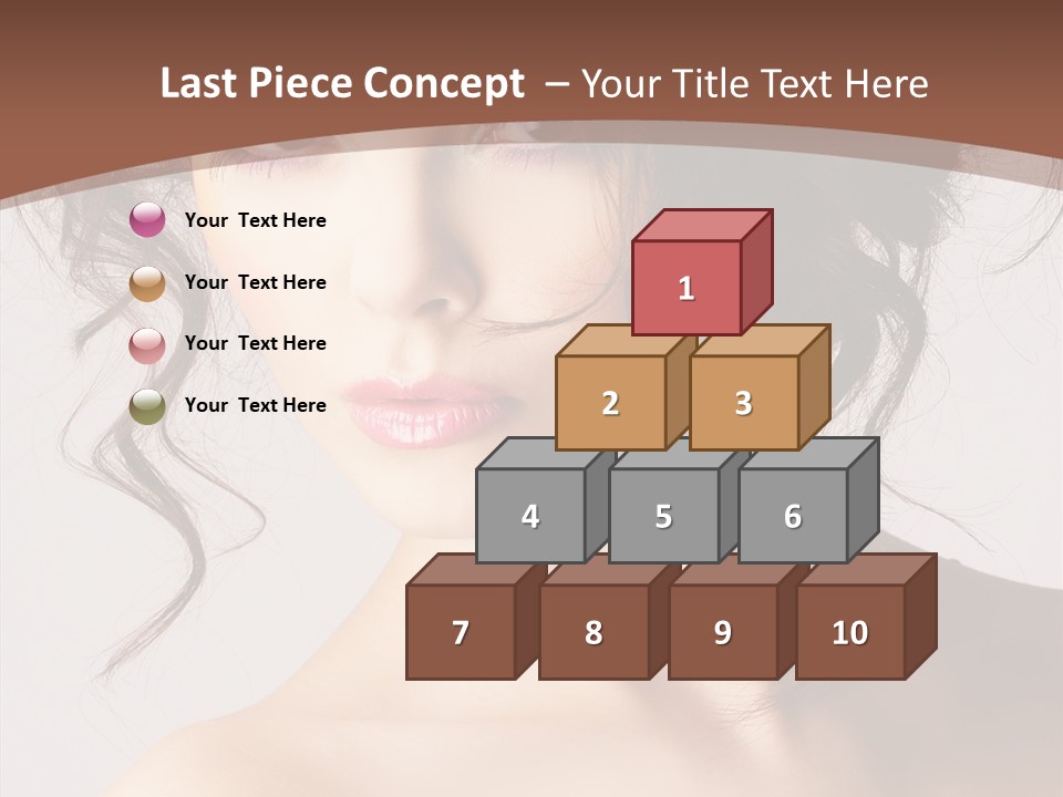 Hairstyle Brunette Full PowerPoint Template