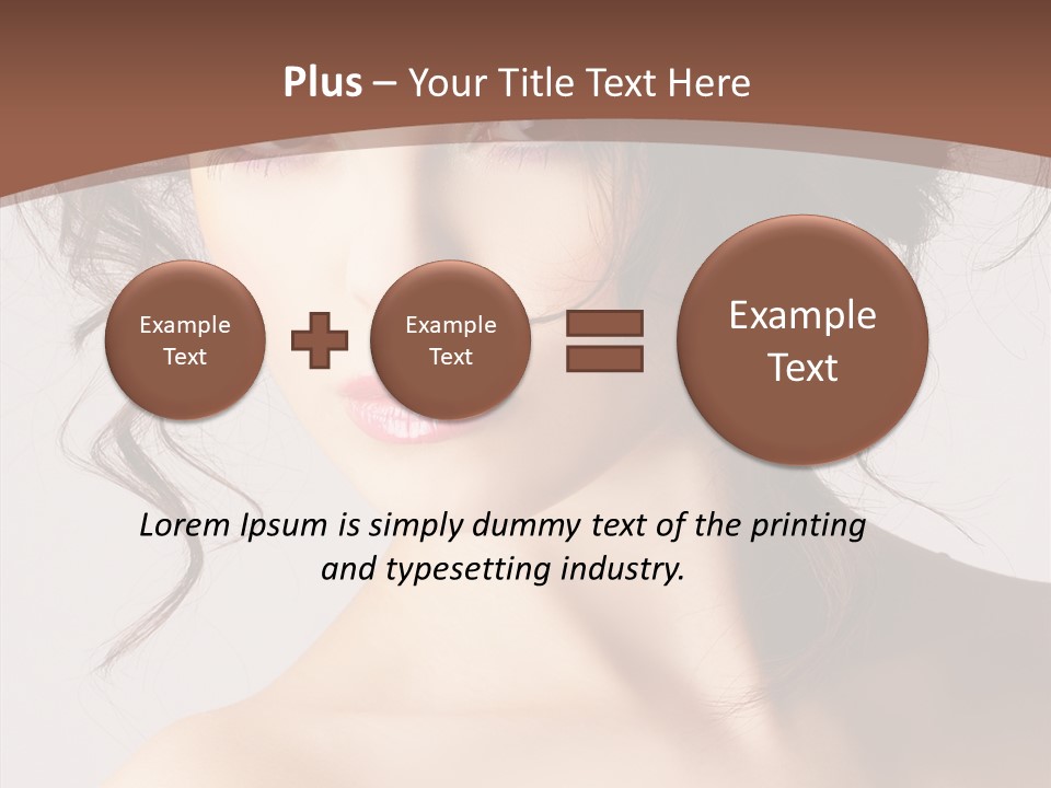 Hairstyle Brunette Full PowerPoint Template