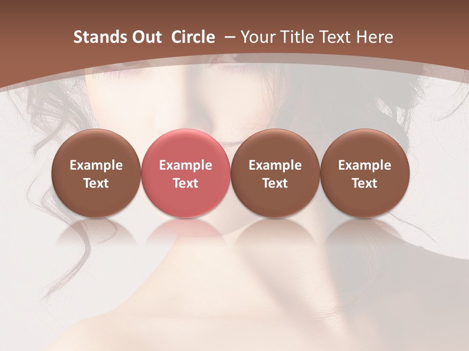 Hairstyle Brunette Full PowerPoint Template