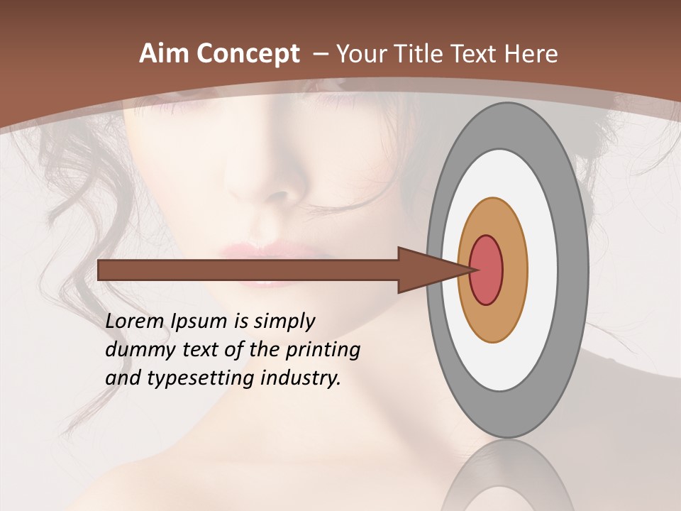 Hairstyle Brunette Full PowerPoint Template